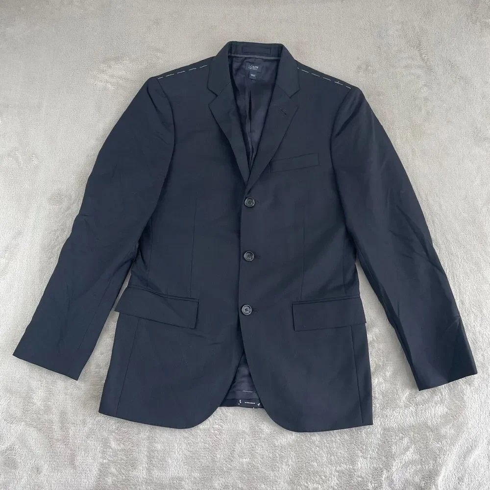 J Crew Ludlow Sports Coat Blazer Men 36S Navy Blue Loro Piana Italian Wool $395